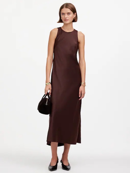 Madewell Sleeveless Maxi Dress Dark Carob Brown Nwt Size 00